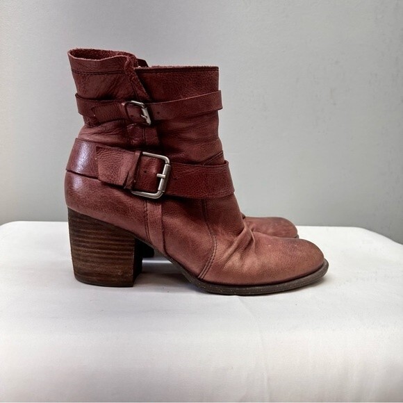 Naya virtue leather bootie boots womens 8.5 earthy red and so soft! - Picture 3 of 8